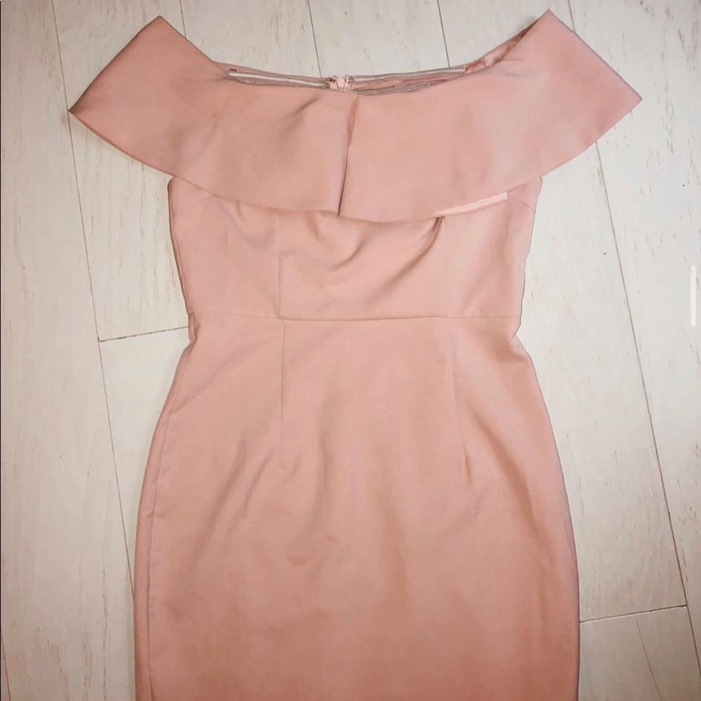 NWOT mauve off the shoulder dress